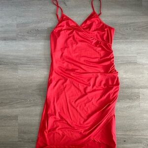 Elegant Red Slip Dress